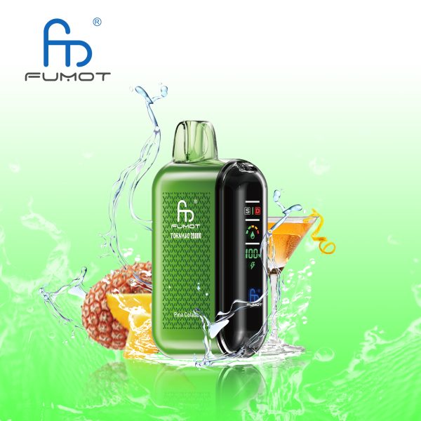 RandM Fumot Tornado 20K (20000) Puffs LCD Screen 28ML E-liquid Metal Painting Craft Disposable Vape