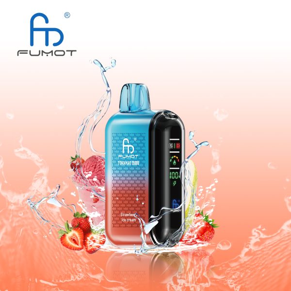 RandM Fumot Tornado 20K (20000) Puffs LCD Screen 28ML E-liquid Metal Painting Craft Disposable Vape