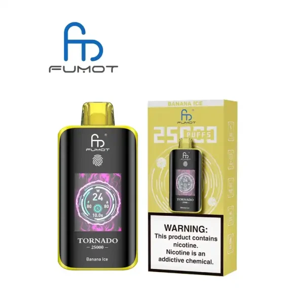 RandM Fumot Tornado 25K (25000) Puffs 3D Curved Screen 2% 5% Nicotine 700mAh Rechargeable Battery Touch Switch Disposable Vape 2 RandM Fumot Tornado 25K (25000) Puffs 3D Curved Screen 2% 5% Nicotine 700mAh Rechargeable Battery Touch Switch Disposable Vape