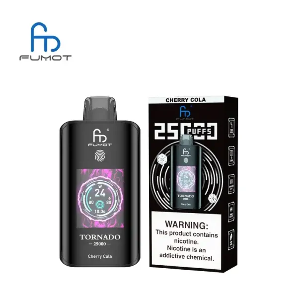 RandM Fumot Tornado 25K (25000) Puffs 3D Curved Screen 2% 5% Nicotine 700mAh Rechargeable Battery Touch Switch Disposable Vape 7 RandM Fumot Tornado 25K (25000) Puffs 3D Curved Screen 2% 5% Nicotine 700mAh Rechargeable Battery Touch Switch Disposable Vape