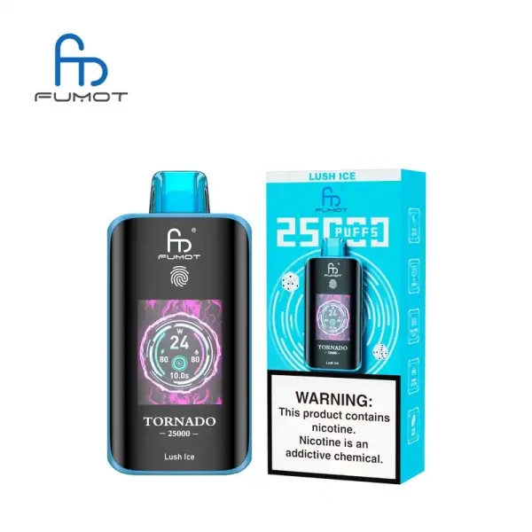 RandM Fumot Tornado 25K (25000) Puffs 3D Curved Screen 2% 5% Nicotine 700mAh Rechargeable Battery Touch Switch Disposable Vape 14 RandM Fumot Tornado 25K (25000) Puffs 3D Curved Screen 2% 5% Nicotine 700mAh Rechargeable Battery Touch Switch Disposable Vape