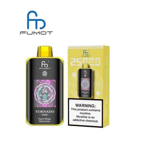 RandM Fumot Tornado 25K (25000) Puffs 3D Curved Screen 2% 5% Nicotine 700mAh Rechargeable Battery Touch Switch Disposable Vape 16 RandM Fumot Tornado 25K (25000) Puffs 3D Curved Screen 2% 5% Nicotine 700mAh Rechargeable Battery Touch Switch Disposable Vape