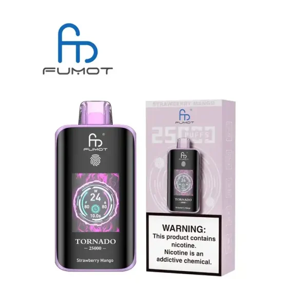 RandM Fumot Tornado 25K (25000) Puffs 3D Curved Screen 2% 5% Nicotine 700mAh Rechargeable Battery Touch Switch Disposable Vape 20 RandM Fumot Tornado 25K (25000) Puffs 3D Curved Screen 2% 5% Nicotine 700mAh Rechargeable Battery Touch Switch Disposable Vape