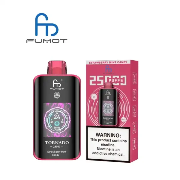 RandM Fumot Tornado 25K (25000) Puffs 3D Curved Screen 2% 5% Nicotine 700mAh Rechargeable Battery Touch Switch Disposable Vape 21 RandM Fumot Tornado 25K (25000) Puffs 3D Curved Screen 2% 5% Nicotine 700mAh Rechargeable Battery Touch Switch Disposable Vape