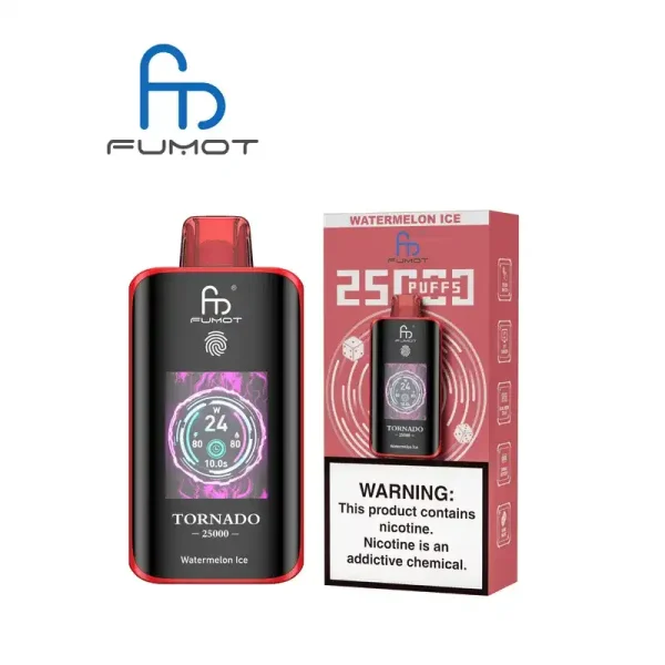 RandM Fumot Tornado 25K (25000) Puffs 3D Curved Screen 2% 5% Nicotine 700mAh Rechargeable Battery Touch Switch Disposable Vape 24 RandM Fumot Tornado 25K (25000) Puffs 3D Curved Screen 2% 5% Nicotine 700mAh Rechargeable Battery Touch Switch Disposable Vape