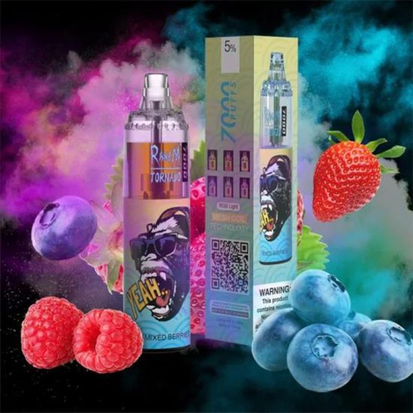 RandM Tornado 7K (7000) Puffs 14ml E-liquid 850mAh Battery 2% 5% Nicotine Rechargeable (type-C) Disposable Vape