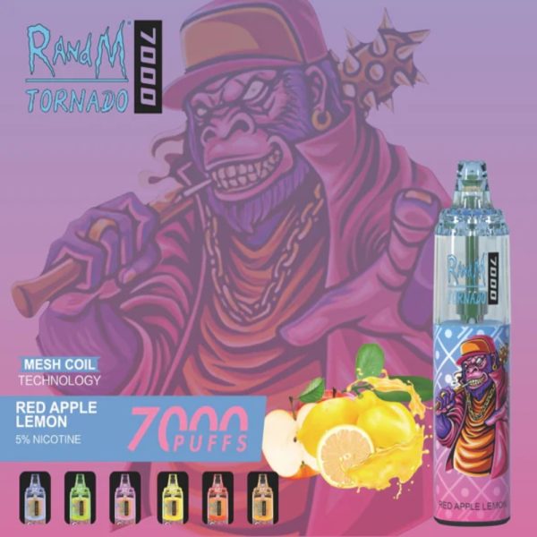 RandM Tornado 7K (7000) Puffs 14ml E-liquid 850mAh Battery 2% 5% Nicotine Rechargeable (type-C) Disposable Vape