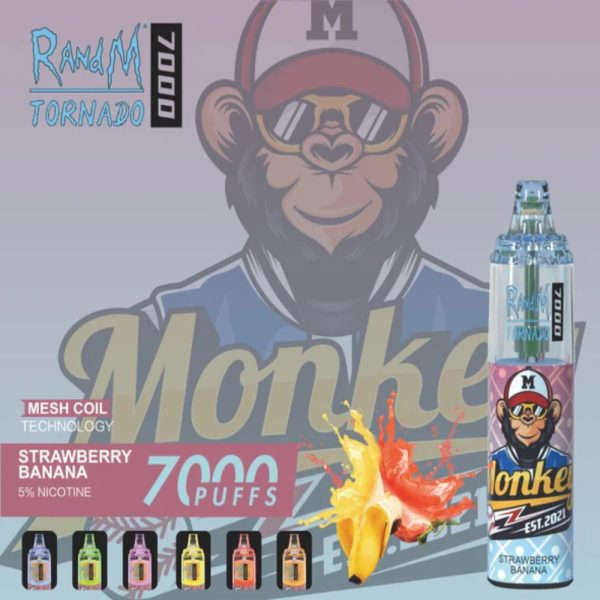 RandM Tornado 7K (7000) Puffs 14ml E-liquid 850mAh Battery 2% 5% Nicotine Rechargeable (type-C) Disposable Vape