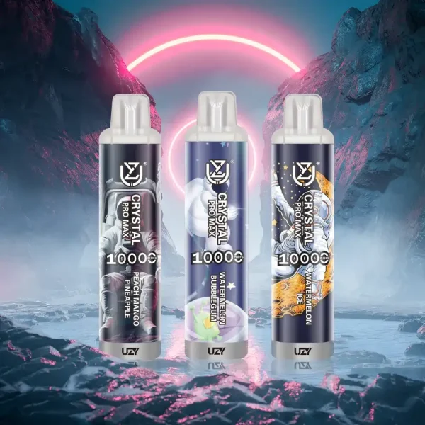 UZY Crystal Pro Max 10K (10000) Puffs 16.0ML E-Liquid 650mAh Battery Rechargeable 2%-5% Nicotine Disposable Vape