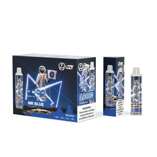 UZY Crystal Pro Max 10K (10000) Puffs 16.0ML E-Liquid 650mAh Battery Rechargeable 2%-5% Nicotine Disposable Vape