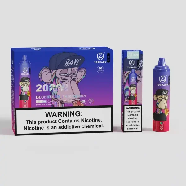 UZY Tornado 20K (20000) Puffs 2% 5% Nicotine 28ml E-liquid LED Display Type-C Rechargeable Disposable Vape Pen