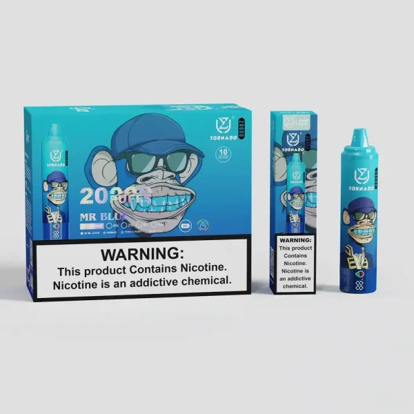 UZY Tornado 20K (20000) Puffs 2% 5% Nicotine 28ml E-liquid LED Display Type-C Rechargeable Disposable Vape Pen