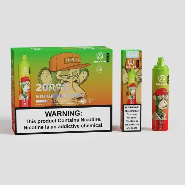 UZY Tornado 20K (20000) Puffs 2% 5% Nicotine 28ml E-liquid LED Display Type-C Rechargeable Disposable Vape Pen
