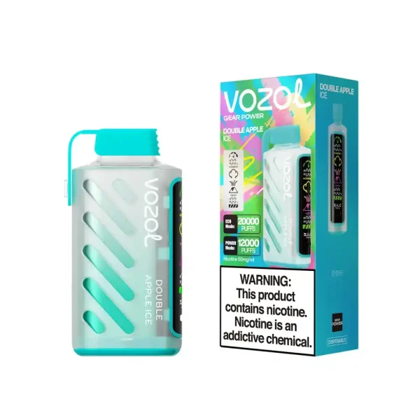 Vozol Gear Power 20K (20000) Puffs Full Screen Display 20mL E-liquid 2% 5% Nicotine USB Type-C Charging Disposable Vape