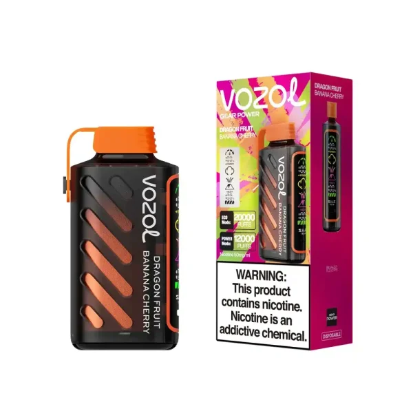 Vozol Gear Power 20K (20000) Puffs Full Screen Display 20mL E-liquid 2% 5% Nicotine USB Type-C Charging Disposable Vape