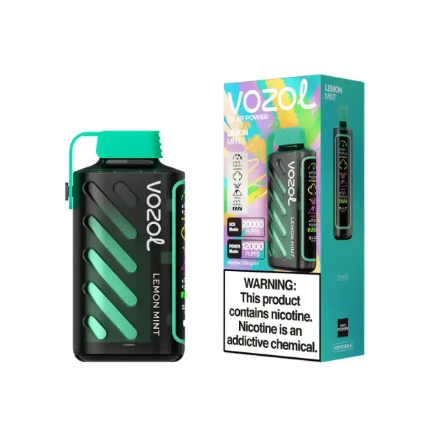 Vozol Gear Power 20K (20000) Puffs Full Screen Display 20mL E-liquid 2% 5% Nicotine USB Type-C Charging Disposable Vape