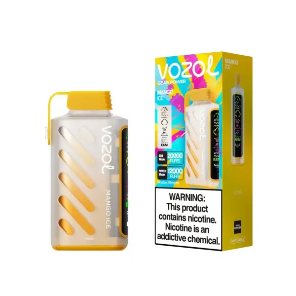 Vozol Gear Power 20K (20000) Puffs Full Screen Display 20mL E-liquid 2% 5% Nicotine USB Type-C Charging Disposable Vape
