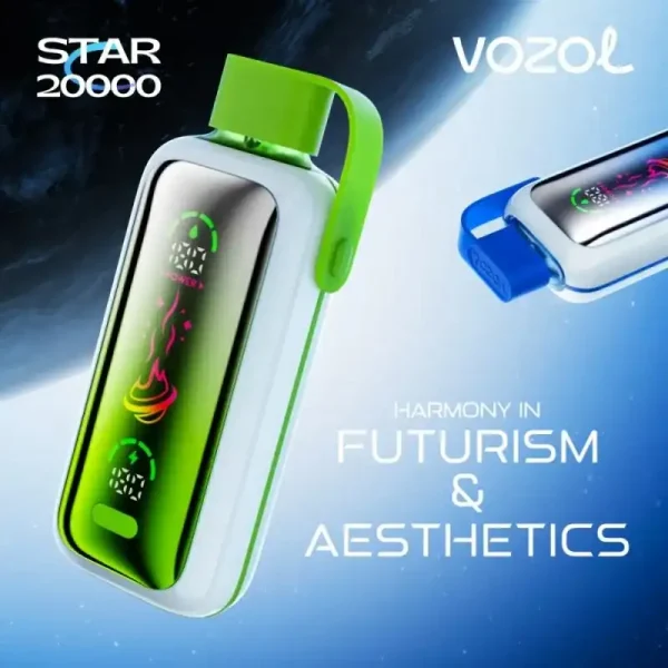 Vozol Star 20K (20000) Puffs Full Screen Display 24mL E-liquid 2% 5% Nicotine Type-C Charging Disposable Vape