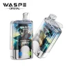 WASPE Crystal Double Flavors 40K (40000) Puffs 32mL E-liquid 0% 2% 5% Nicotine Smart LED Display Type-C Charging Disposable Vape
