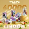 WASPE Crystal Double Flavors 40K (40000) Puffs 32mL E-liquid 0% 2% 5% Nicotine Smart LED Display Type-C Charging Disposable Vape