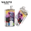 WASPE Crystal Double Flavors 40K (40000) Puffs 32mL E-liquid 0% 2% 5% Nicotine Smart LED Display Type-C Charging Disposable Vape