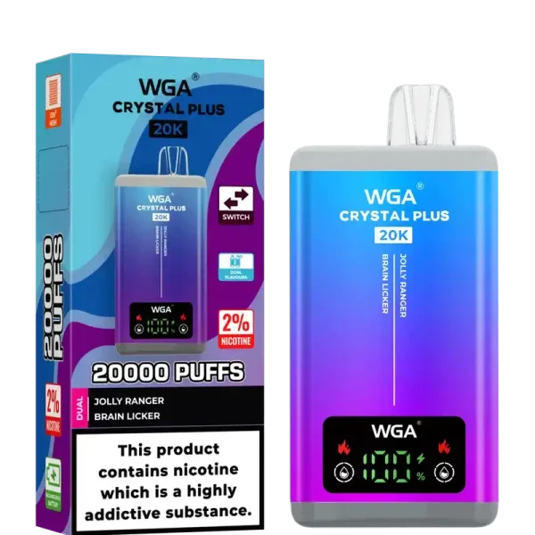 WGA Crystal Plus 20k (20000) Puffs Switchable Taste Function Dual Flavors 2% 5% Nicotine Adjustable Airflow Disposable Vape 8 WGA Crystal Plus 20k (20000) Puffs Switchable Taste Function Dual Flavors 2% 5% Nicotine Adjustable Airflow Disposable Vape