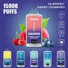 WGA Crystal Pro Max Extra 15K (15000) Puffs Adjustable Airflow 650mAh Battery Type-C Charging 20ml Capacity 2% 5% Nicotine Disposable Vape
